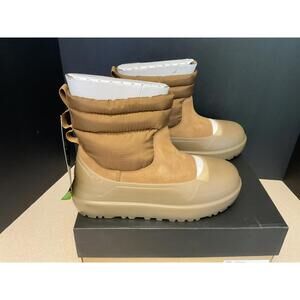 NEW! MENS UGG CLASSIC MINI MOD INSULATED BOOTS W/ SILICONE GUARD GALOSH. SIZE 8.